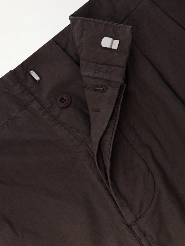 Safari Straight-Leg Cotton-Poplin Trousers - E1 Safari Straight-Leg Cotton-Poplin Trousers - E1