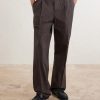 Safari Straight-Leg Cotton-Poplin Trousers - FR Safari Straight-Leg Cotton-Poplin Trousers - FR