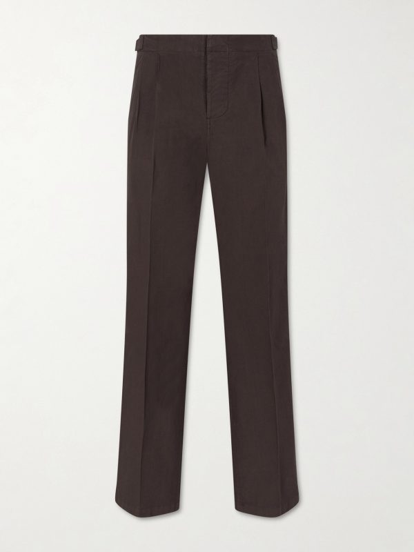 Safari Straight-Leg Cotton-Poplin Trousers Safari Straight-Leg Cotton-Poplin Trousers