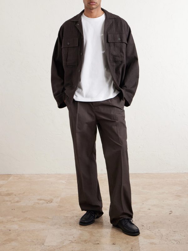 Safari Straight-Leg Cotton-Poplin Trousers - OU Safari Straight-Leg Cotton-Poplin Trousers - OU