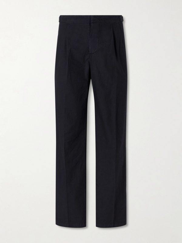 Safari Straight-Leg Cotton-Poplin Trousers Safari Straight-Leg Cotton-Poplin Trousers