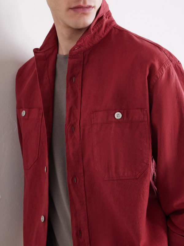 Cotton and Linen-Blend Overshirt - CU
