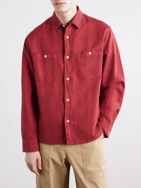 Cotton and Linen-Blend Overshirt - FR