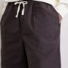 Straight-Leg Linen Drawstring Shorts - CU Straight-Leg Linen Drawstring Shorts - CU