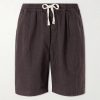 Straight-Leg Linen Drawstring Shorts Straight-Leg Linen Drawstring Shorts