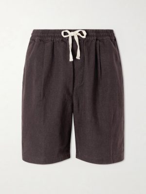 Straight-Leg Linen Drawstring Shorts Straight-Leg Linen Drawstring Shorts