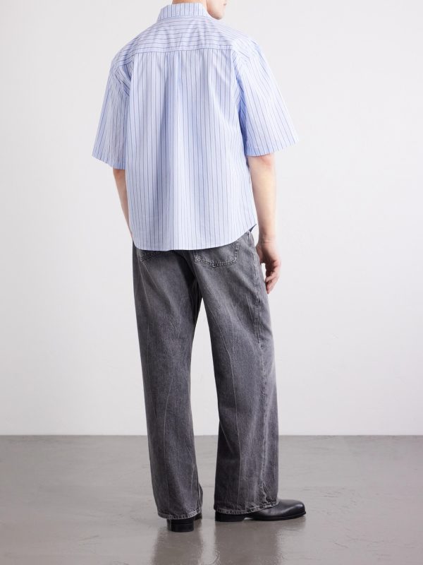 Striped Cotton-Poplin Shirt - BK Striped Cotton-Poplin Shirt - BK