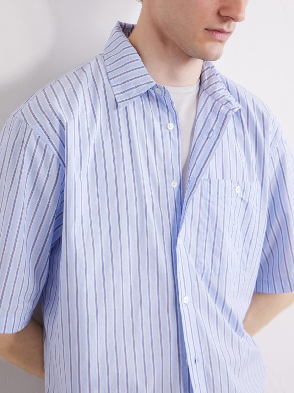 Striped Cotton-Poplin Shirt - CU Striped Cotton-Poplin Shirt - CU