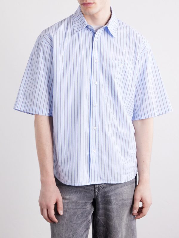 Striped Cotton-Poplin Shirt - FR Striped Cotton-Poplin Shirt - FR
