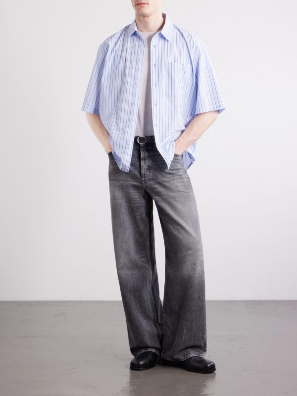 Striped Cotton-Poplin Shirt - OU Striped Cotton-Poplin Shirt - OU