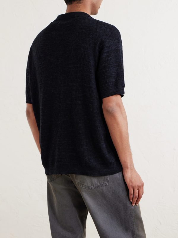 Knitted Cotton Polo Shirt - BK Knitted Cotton Polo Shirt - BK