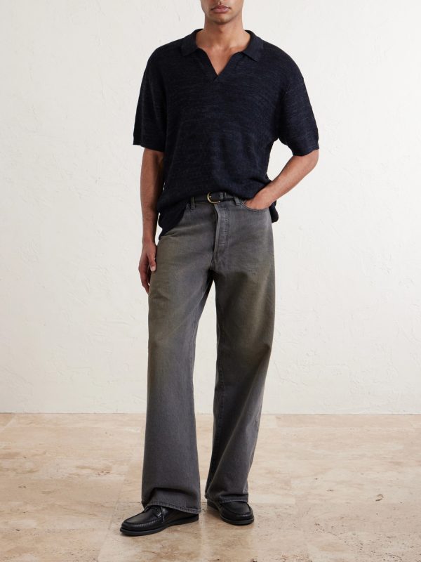 Knitted Cotton Polo Shirt - OU Knitted Cotton Polo Shirt - OU