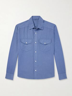 Cotton and Linen-Blend Shirt Cotton and Linen-Blend Shirt