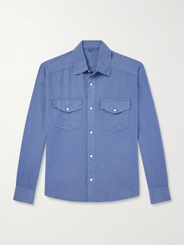 Cotton and Linen-Blend Shirt