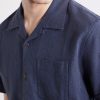 Convertible-collar Linen and Cotton-Blend Shirt - CU