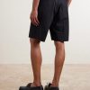 Safari Straight-Leg Pleated Cotton-Poplin Shorts - BK Safari Straight-Leg Pleated Cotton-Poplin Shorts - BK