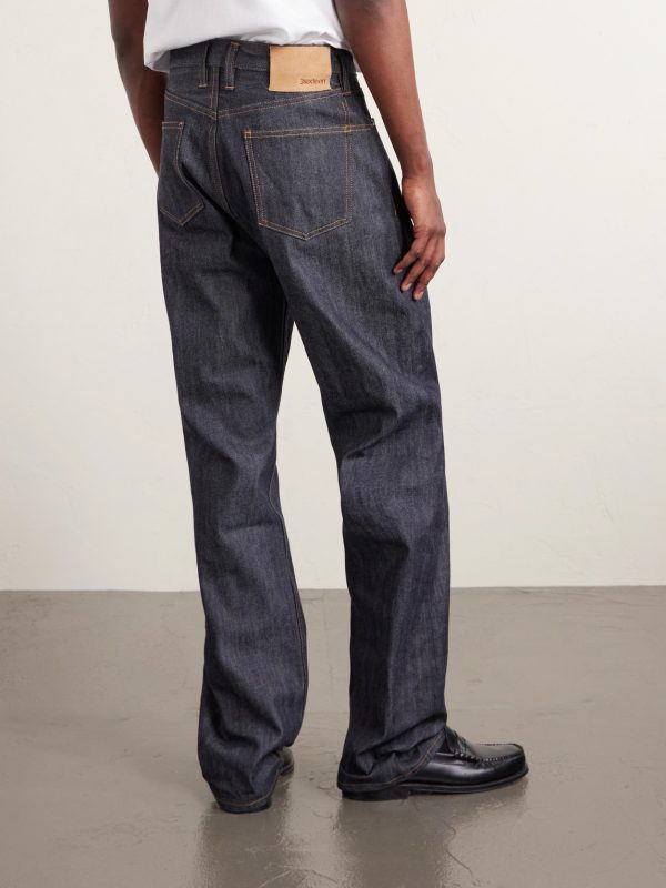 RS-100x Relaxed Straight-Leg Selvedge Jeans - BK