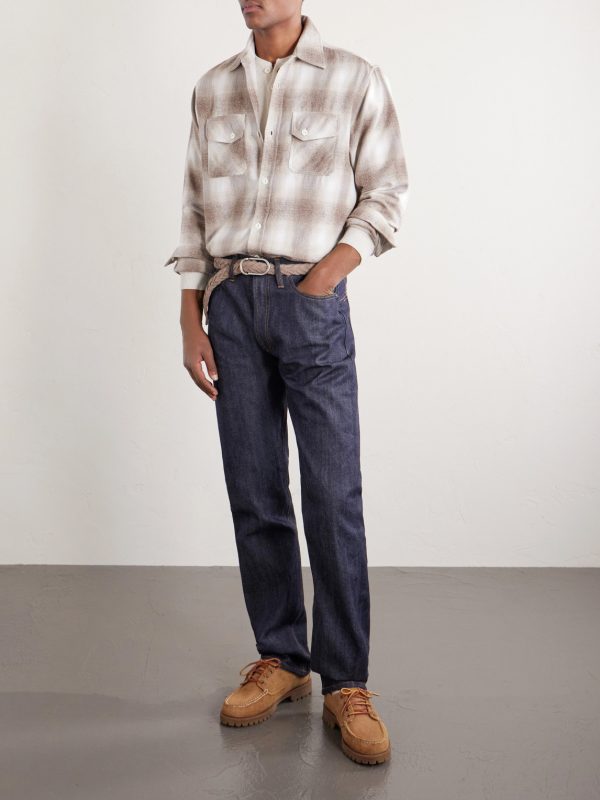 Checked Cotton-Flannel Shirt - OU Checked Cotton-Flannel Shirt - OU