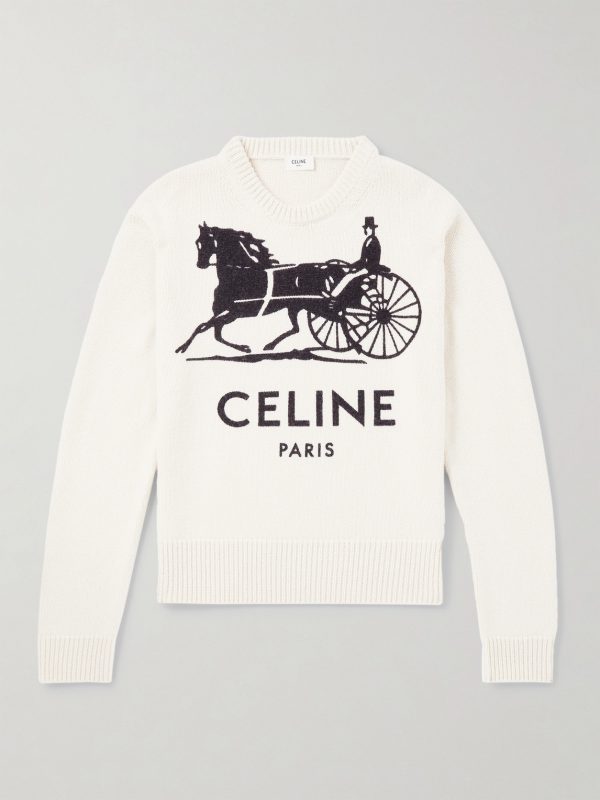 Slim-Fit Logo-Intarsia Cashmere Sweater Slim-Fit Logo-Intarsia Cashmere Sweater