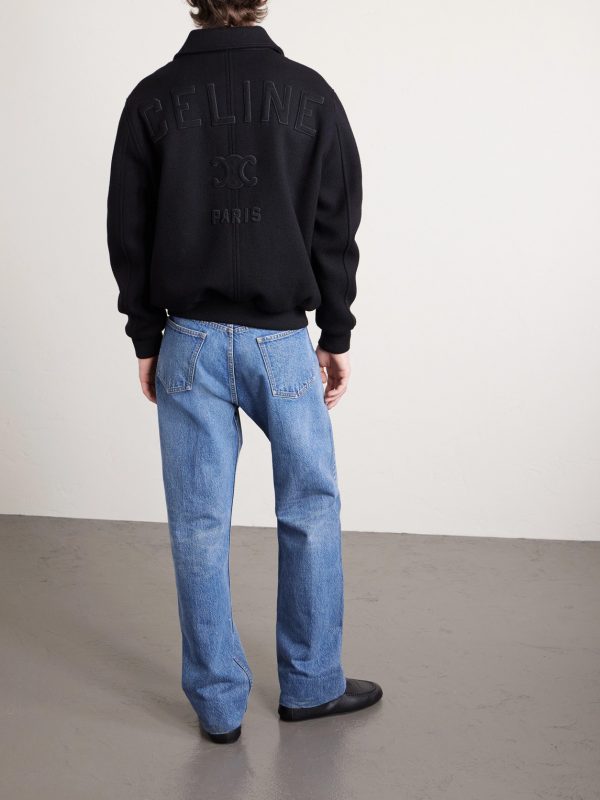 Logo-Appliquéd Wool-Blend Blouson Jacket - BK Logo-Appliquéd Wool-Blend Blouson Jacket - BK