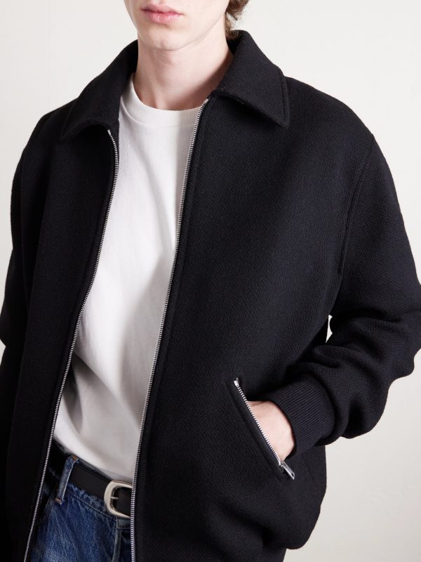 Logo-Appliquéd Wool-Blend Blouson Jacket - CU Logo-Appliquéd Wool-Blend Blouson Jacket - CU