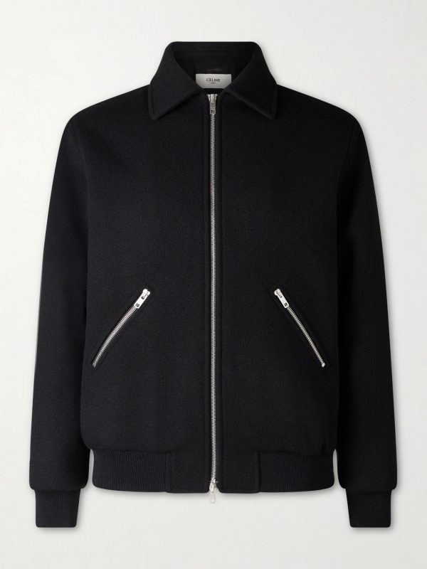 Logo-Appliquéd Wool-Blend Blouson Jacket Logo-Appliquéd Wool-Blend Blouson Jacket