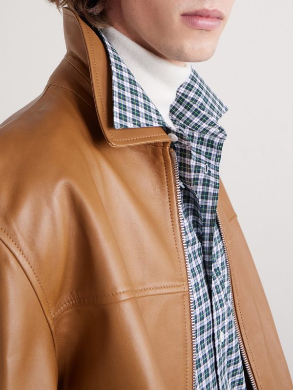 Logo-Embroidered Checked Cotton-Poplin Shirt - E1 Logo-Embroidered Checked Cotton-Poplin Shirt - E1