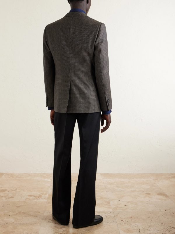 Houndstooth Wool Blazer - BK Houndstooth Wool Blazer - BK