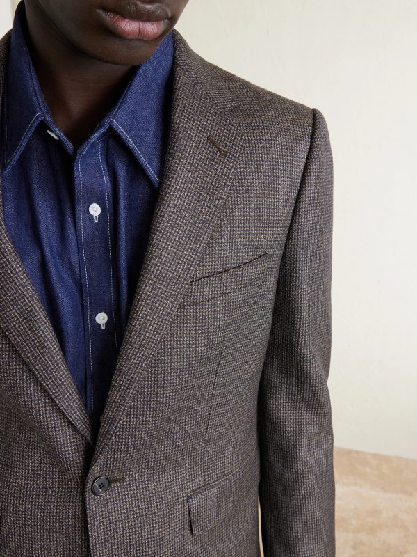 Houndstooth Wool Blazer - E2 Houndstooth Wool Blazer - E2