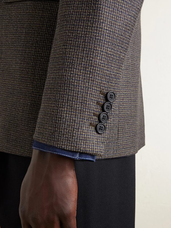 Houndstooth Wool Blazer - E3 Houndstooth Wool Blazer - E3