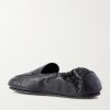 Logo-Appliquéd Leather Loafers - BK Logo-Appliquéd Leather Loafers - BK