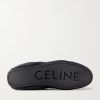 Logo-Appliquéd Leather Loafers - E1 Logo-Appliquéd Leather Loafers - E1