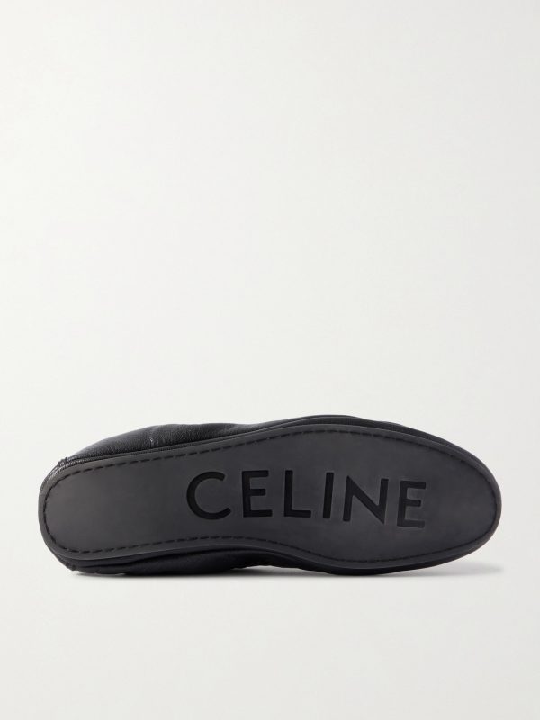 Logo-Appliquéd Leather Loafers - E1 Logo-Appliquéd Leather Loafers - E1