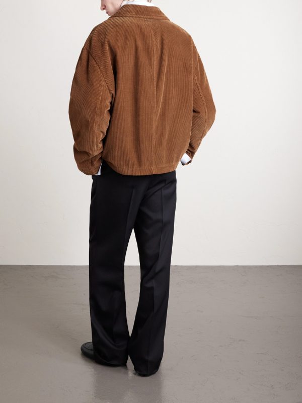 Cotton-Corduroy Blouson Jacket - BK