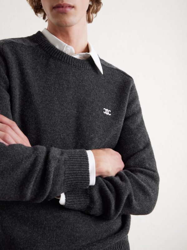 Logo-Embroidered Wool and Cashmere-Blend Sweater - CU Logo-Embroidered Wool and Cashmere-Blend Sweater - CU