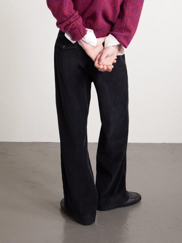 Straight-Leg Cotton-Corduroy Trousers - BK