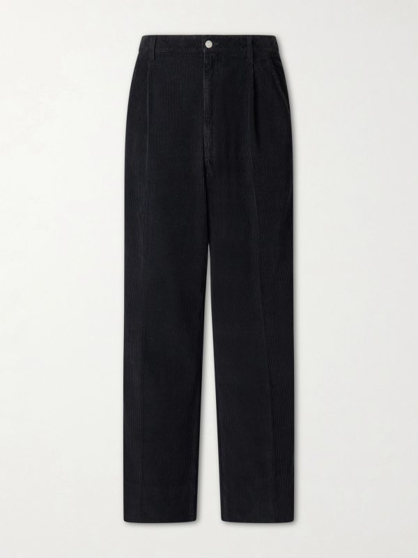 Straight-Leg Cotton-Corduroy Trousers