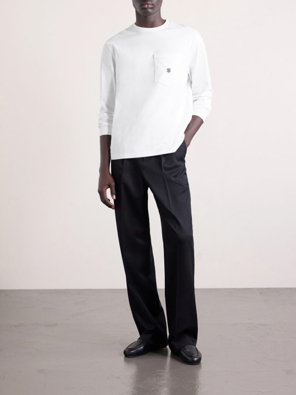 Logo-Embroidered Cotton-Jersey T-Shirt - OU