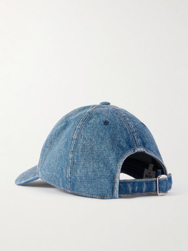 Logo-Appliquéd Denim Baseball Cap - BK