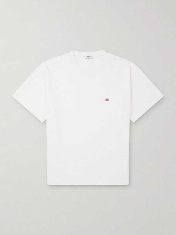 Logo-Embroidered Cotton-Jersey T-Shirt Logo-Embroidered Cotton-Jersey T-Shirt