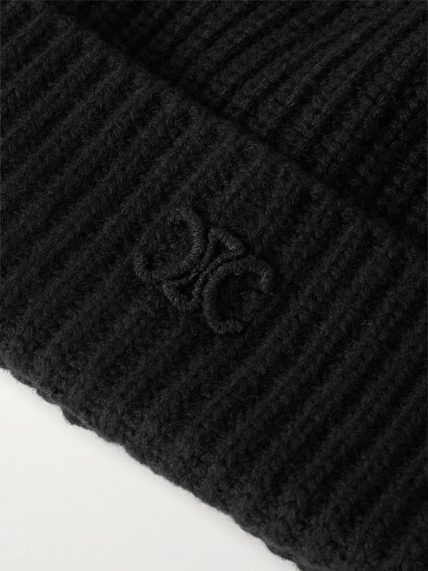 Triomphe Logo-Embroidered Cashmere Beanie - CU Triomphe Logo-Embroidered Cashmere Beanie - CU