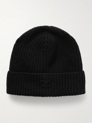 Triomphe Logo-Embroidered Cashmere Beanie Triomphe Logo-Embroidered Cashmere Beanie