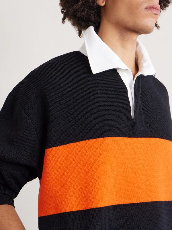 Striped Wool Polo Sweater - CU