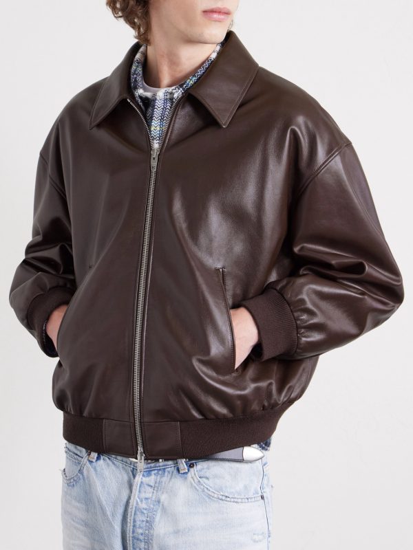 Leather Blouson Jacket - FR