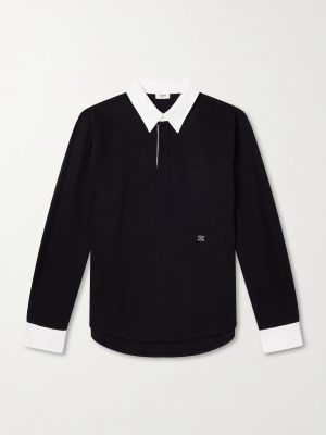 Logo-Embroidered Cotton-Blend Jersey Polo Shirt Logo-Embroidered Cotton-Blend Jersey Polo Shirt