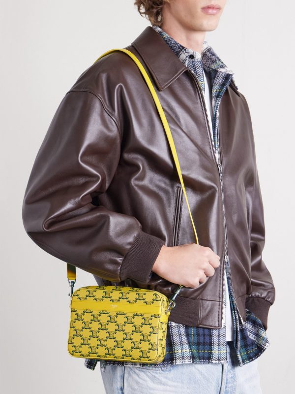Small Triomphe Printed Leather-Trimmed Canvas Messenger Bag - FR Small Triomphe Printed Leather-Trimmed Canvas Messenger Bag - FR