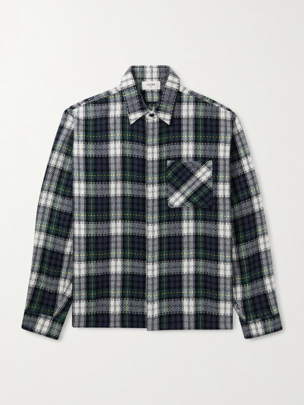 Checked Cashmere Overshirt