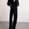 Straight-Leg Logo-Embroidered Cotton-Blend Velvet Sweatpants - OU Straight-Leg Logo-Embroidered Cotton-Blend Velvet Sweatpants - OU