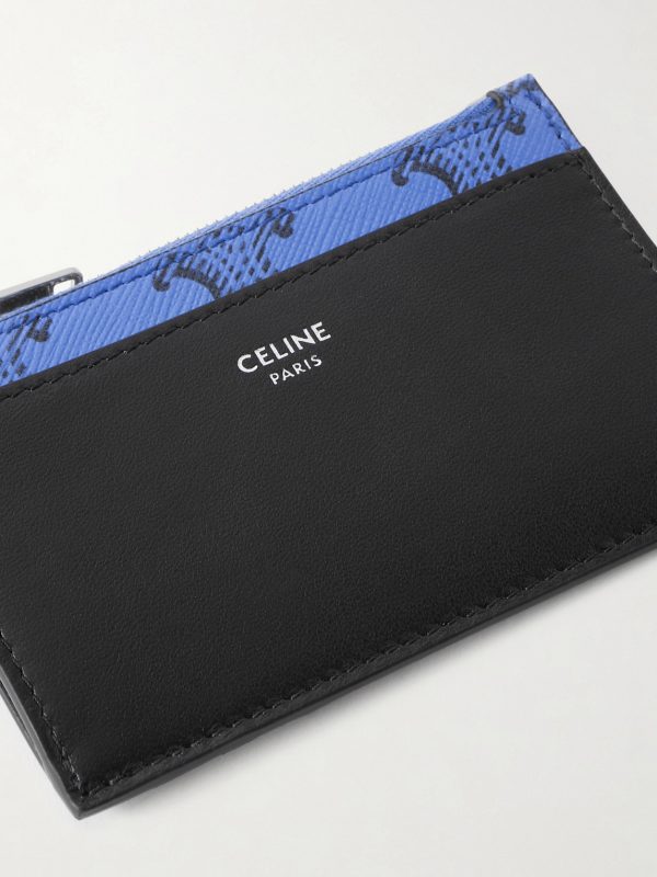 Monogrammed Coated-Canvas and Leather Cardholder - CU Monogrammed Coated-Canvas and Leather Cardholder - CU