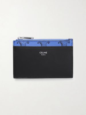 Monogrammed Coated-Canvas and Leather Cardholder Monogrammed Coated-Canvas and Leather Cardholder